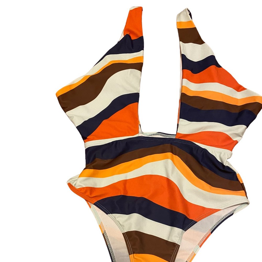 New Deep plunge one piece swimsuit